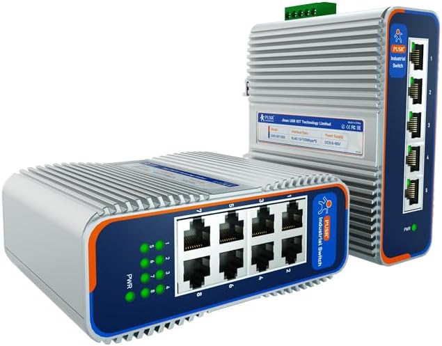 5 Ports with 10/100/1000Mbps Gigabit Industrial Ethernet Switch -40°C~85°C Lighting Protection 6KV Dustproof Design IP40 Protection USR-ISG1005