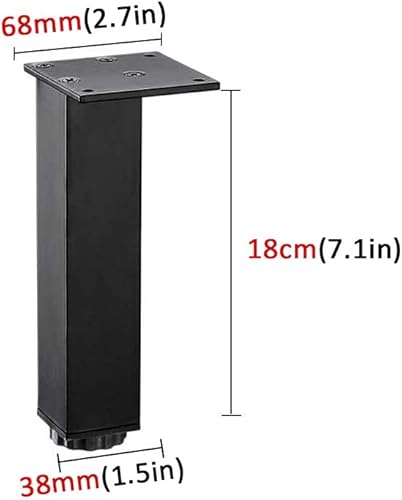 Miniatura 6 de Patas de muebles de aleación de aluminio, patas ajustables, patas de sofá, patas de armario, piezas de repuesto para cocina, mesa de café, gabinetes