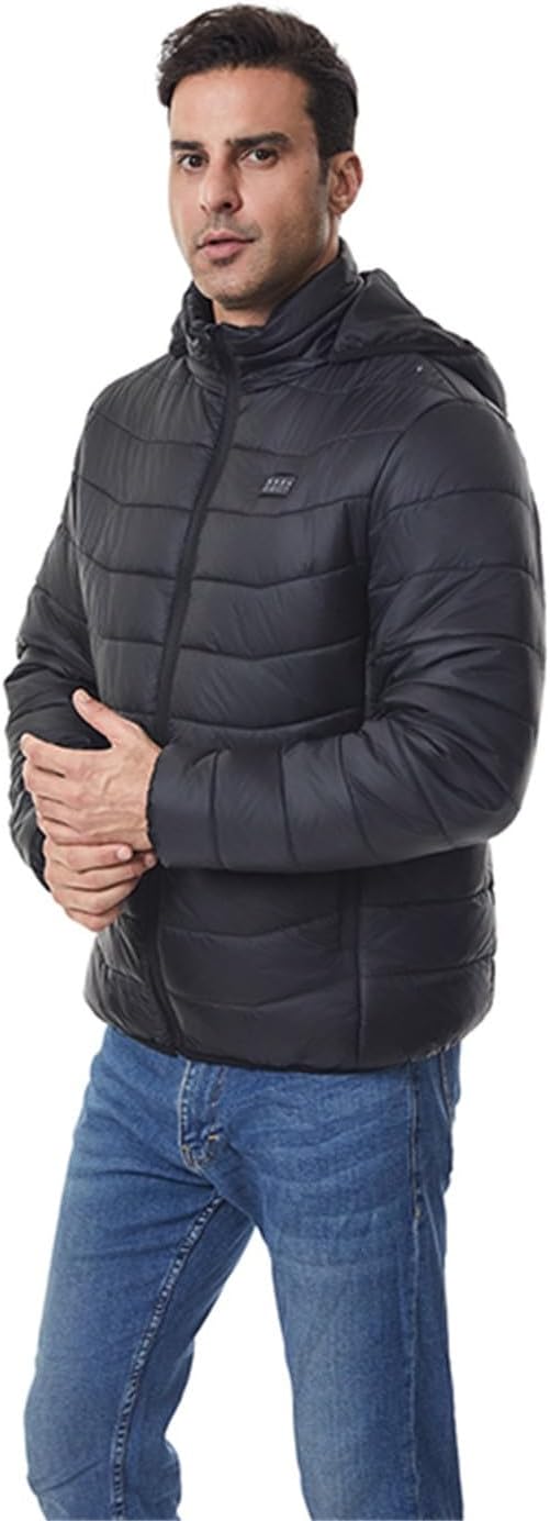 Heated Jackets for Men Women 27 Heating Zones Hooded Heated Fleece Jackets Usb Winter Unisex Waterproof Warm Thermal Coats