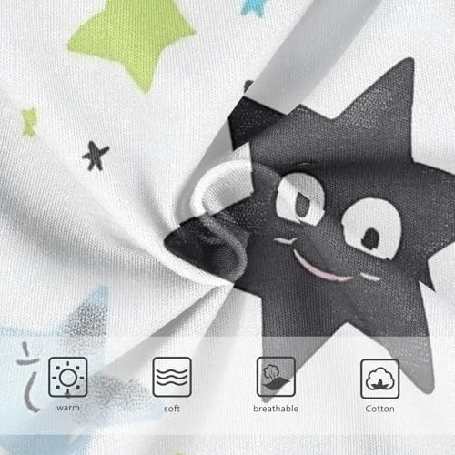 Girls' Hipster Panties Organic Underpants for Young Girls Colorful Star Pattern3