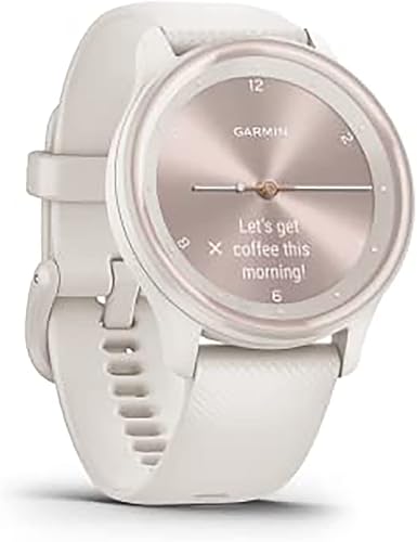 Miniatura 8 de Garmin G010-N2566-01 Vivomove Sport - Reloj inteligente híbrido de salud y bienestar con pantalla táctil, color marfil