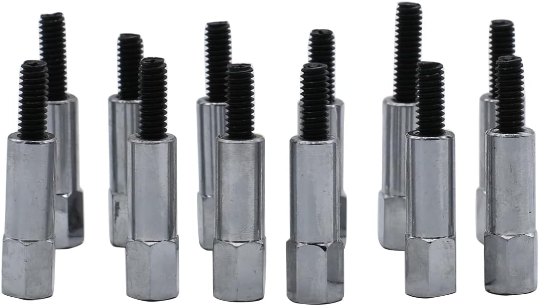 Chrome plating 12 pcs/set Valve Cover Bolt Set Fits for Small Block Ford 260 289 302 351w Sbf Stud Kit black + silver Colour