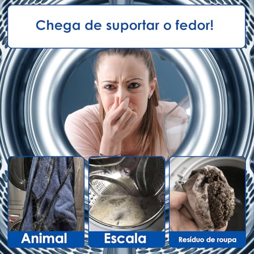 Pastilhas para Limpeza de Máquina de Lavar Roupas – Kit com 12 Unidades | Limpa Máquina Eficiente para Tampa Frontal e Superior (Pastilhas para lavadora) #3