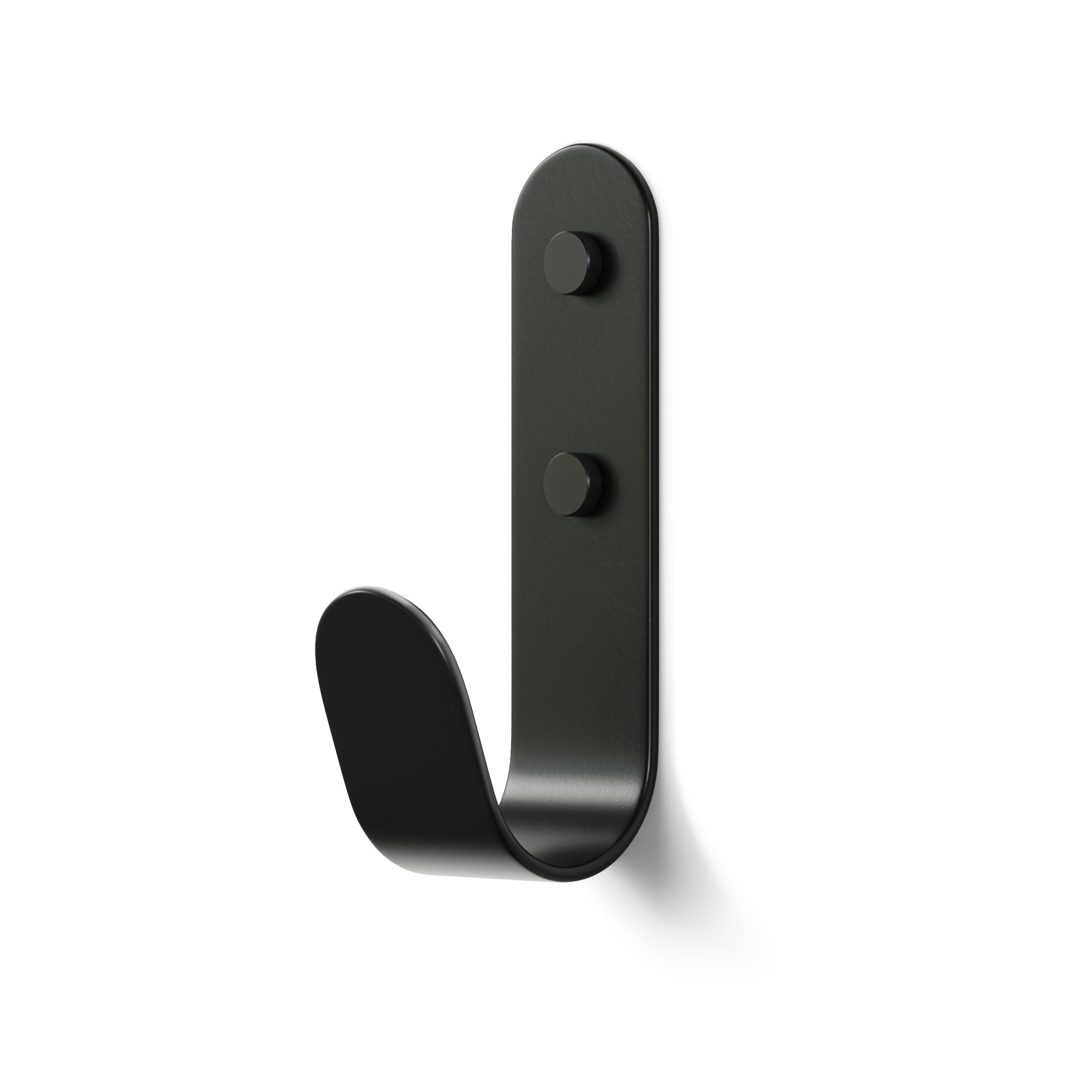 The Hairpin Leg Co. J-Hook Coat & Wall Hook, Black, Single โ image 1