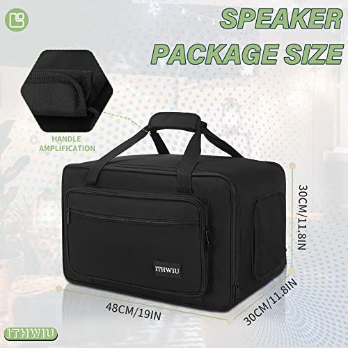 Image of Speaker Carrying Bag with Thickened Sponge for Compact 8 inch Speaker Cabinets; Heavy-Duty Fits QSC K8, Yamaha DXR8 and more (IT-TOTE8), Black
