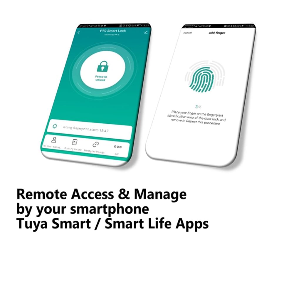 IP66 Impermeabile Tuya APP Remote Smart Lucchetto Lucchetto Elettronico per Impronte Digitali Ampiamente Usato 70 X 104 X 28 mm