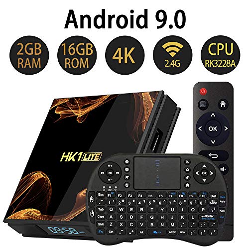 Android TV Box 9.0,RK3228A Smart TV Box 2GB 16GB Support 2.4G WiFi