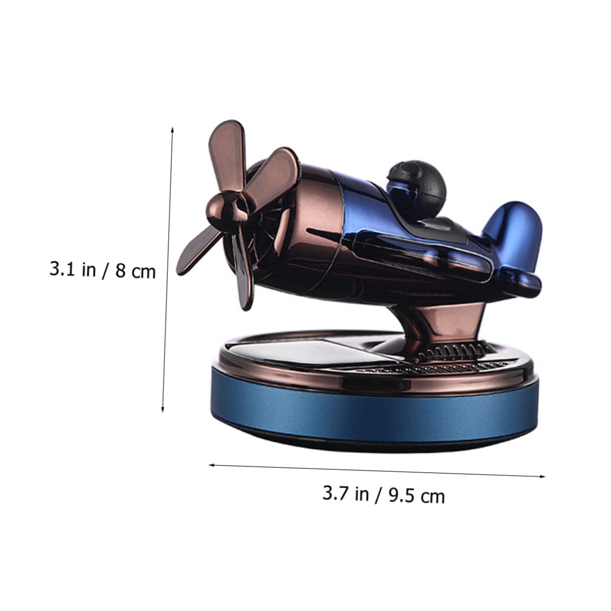 Deodorante Auto Aereo Solare Blu Abs Lega di Alluminio