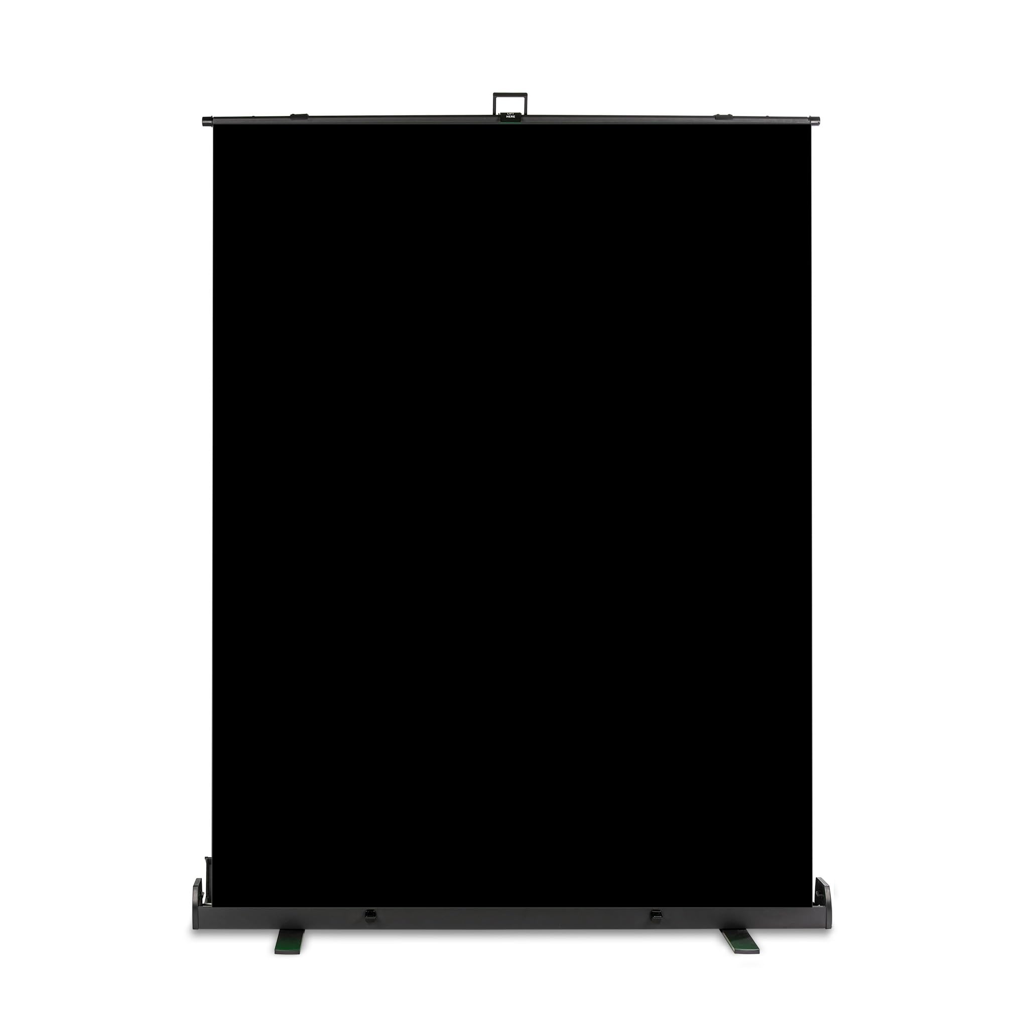 Walimex pro Fondale fotografico a rullo nero 155 x 200 cm, sfondo avvolgibile con supporto, sistema per studi fotografici, pannello ingualcibile ideale per fotografia low-key