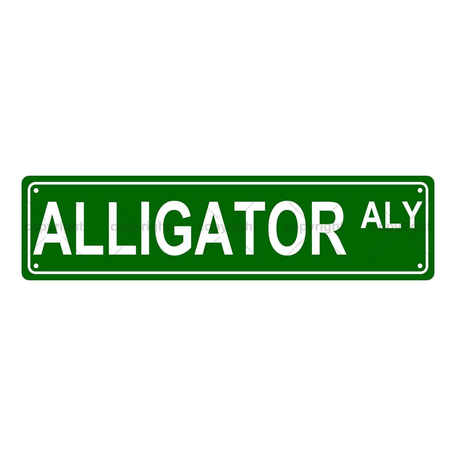 Alligator Aly Animal Metal Tin Street Sign Bar Cafe Garage Cave Home Room Wall Bathroom Farmhouse Garden Porch Patio Decor,4x16 Inch