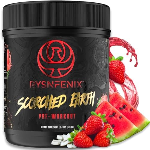 Scorched Earth Pre Workout Powder – Energy & Focus with Dual-Source Caffeine, Nootropics | Pumps from Citrulline, Beta Alanine, Nitrosigine®, GlycerPump™ (Tiger’s Blood)
