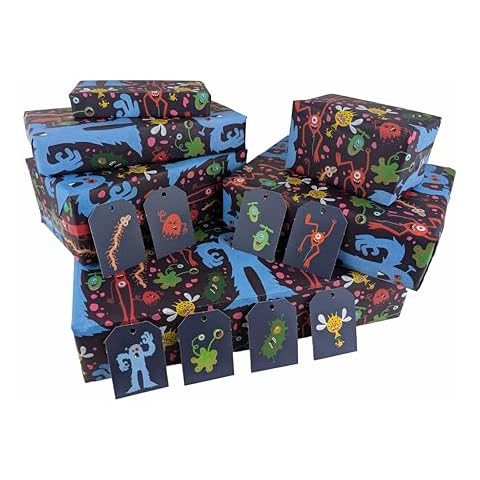 Hector and Bert Eco-Friendly Monsters Wrapping Paper Cover