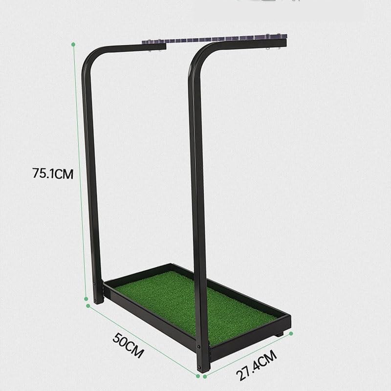 Organizador de palos de golf con alfombrilla de césped artificial, estante de exhibición de almacenamiento para el hogar u oficina, tiene capacidad para múltiples palos
