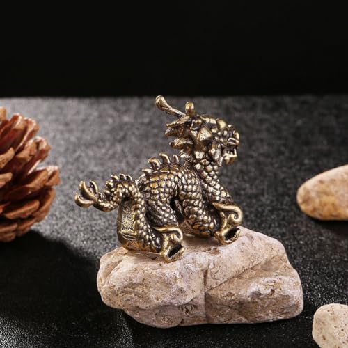Décoration décorative pour tableau de bord figurine dragon laiton