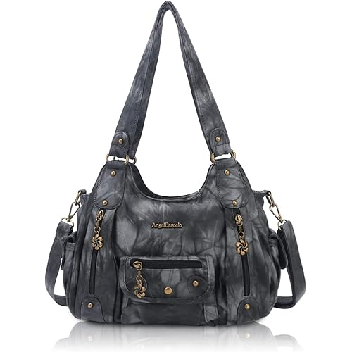 Angel Barcelo Womens Purses and Handbags PU Leather Shoulder Bag Fashion Hobo Bags for Girls