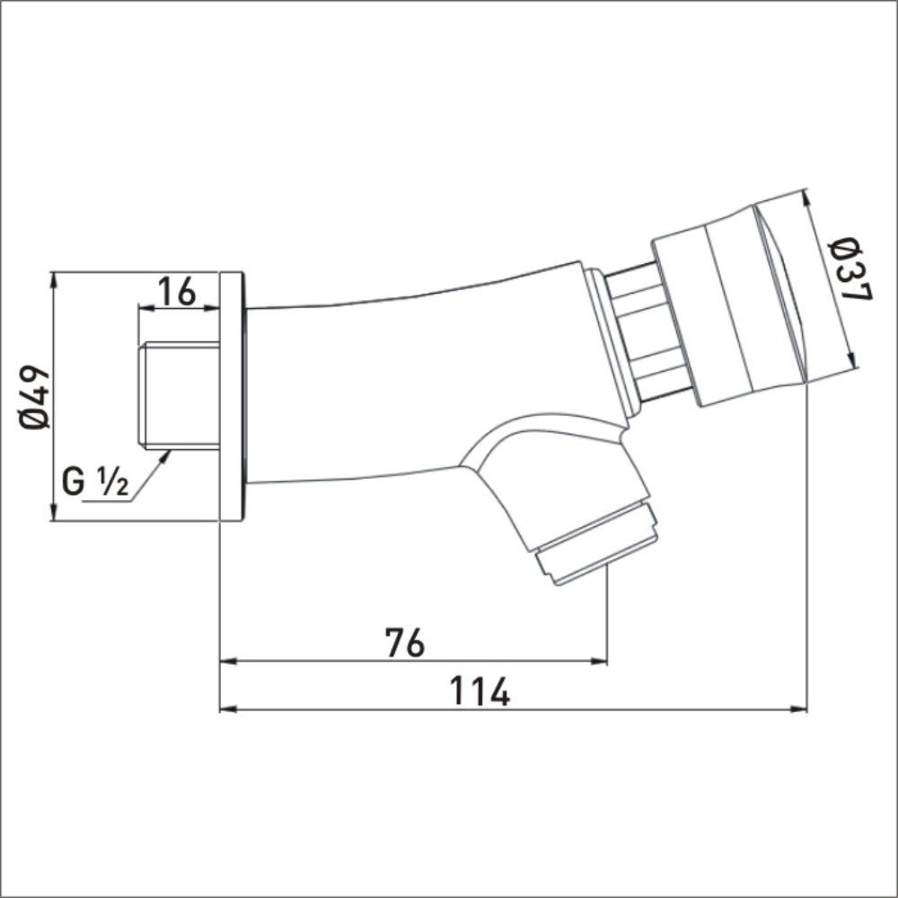 Bristan Z2 C - Grifo de flujo temporizado de tacto suave, cromado, babero
