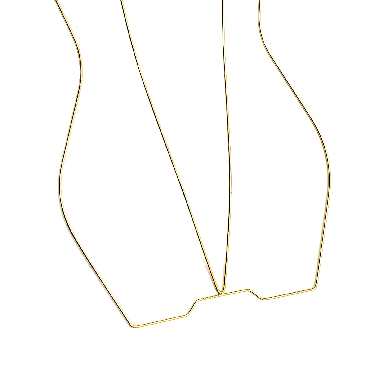 Perchas para traje de baño (dorado) 10 perchas de exhibición en forma de cuerpo 3D para lencería