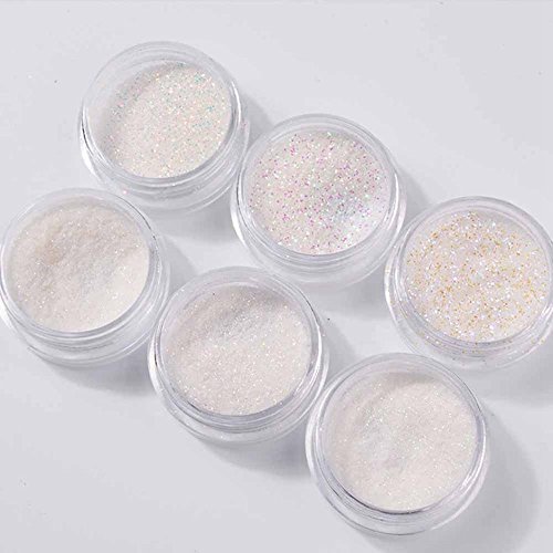 Prochive Neon Spiegelnde Nagel Glitter Glitzer Puder Einhorn Nail Puder, Spiegel Effekt Regenbogen Kristall Opal… – Bild 4