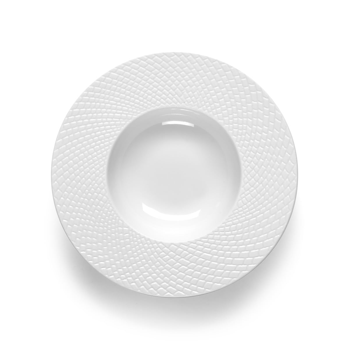 MÉDARD DE NOBLAT - Assiette creuse - D20 cm - Sherane - Porcelaine - Lot de 6 - Blanc