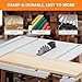 Table Saw, 10 Inch 15A Multifunctional Saw With Stand & Push Stick, 90° Cross Cut & 0-45° Bevel Cut, 5000RPM, Adjustable Blade Height for Woodworking, Orange