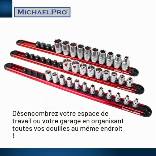MichaelPro Set de douilles MP014001 pour clés et cliquets de serrage