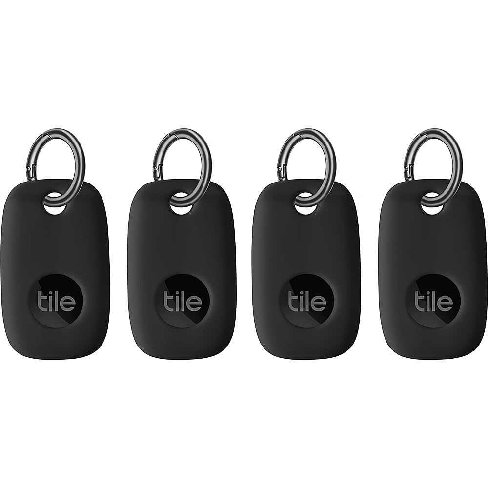 SaharaCase - Funda de silicona para Tile Mate Pro (paquete de 4) [Parachoques a prueba de golpes] protección resistente agarre antideslizante - negro/azul/rojo/blanco