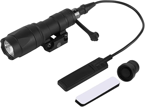 Miniatura 7 de Linterna táctica M300A - Mini luz táctica LED con interruptor de presión, linterna de 400 lúmenes para rieles Picatinny