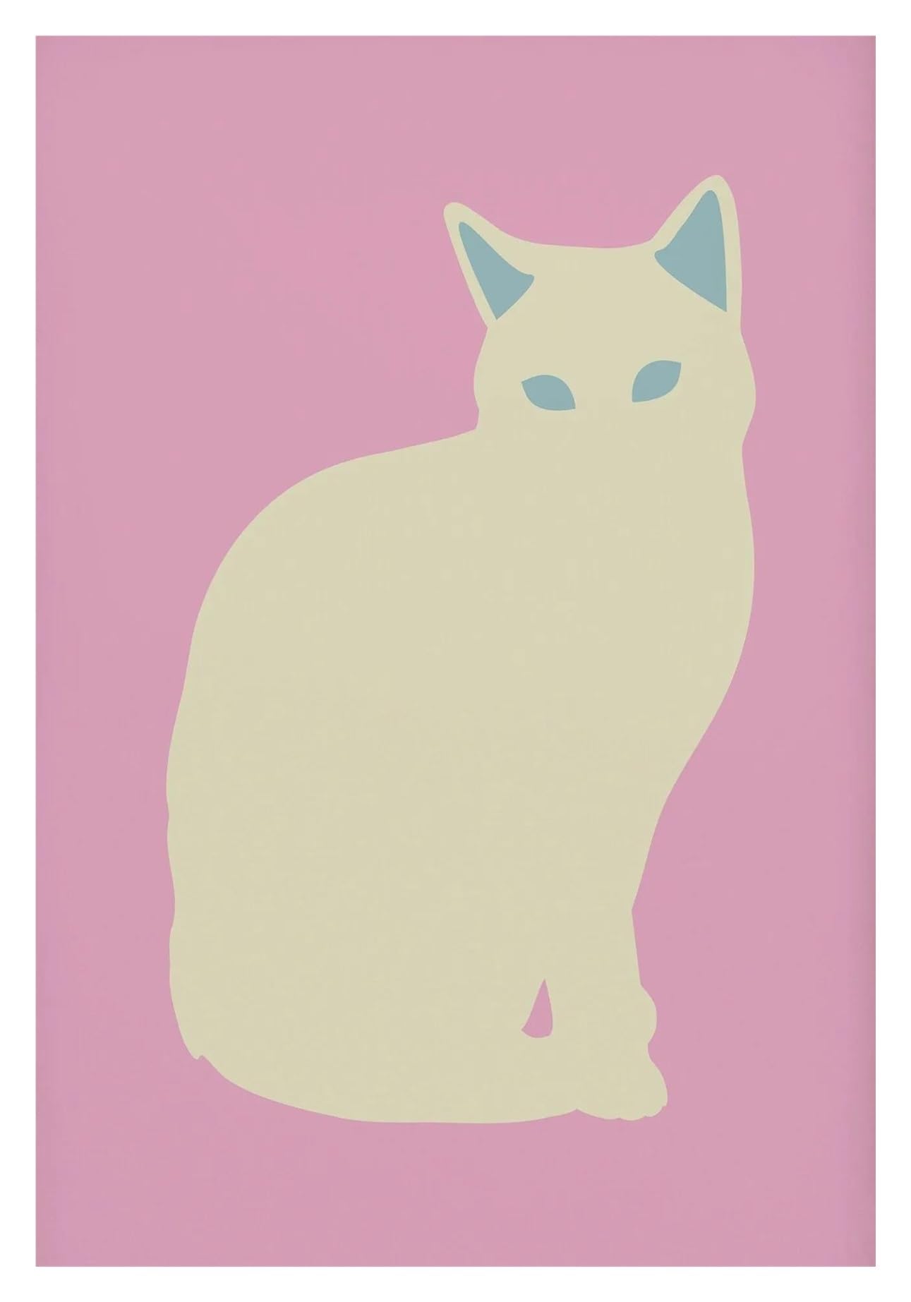 Xenite A Wall Rt Canvas Prints Modern Cute Lazy Cats Poster Prints Funny Cat Enthusiasts Relaxing Minimalist Canvas Painting Girly Wall Picture Home Room Decor(,30X40cm)