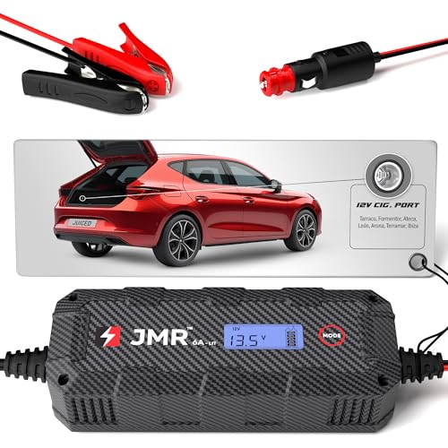 JMR Battery Charger for Seat Tarraco Formentor Ateca León Arona Terramar Ibiza All Models Trickle Charger Conditioner Maintainer (Add Lithium Mode)