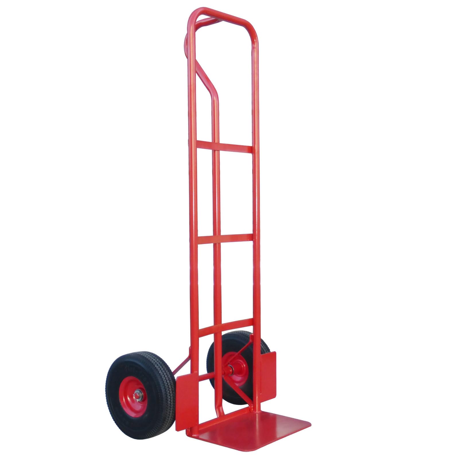 P Handle Sack Truck with High Back, Heavy Duty Sack Barrow with Puncture Proof Wheels, 250kg Capacity, Hand Truck Trolley Heavy Duty