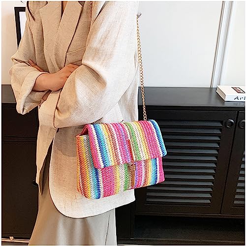 Straw Crossbody Handbag, Soft Underarm Shoulder Bag for Women - Large Capacity, Suitable for Vacation Travel Daily (Color)3