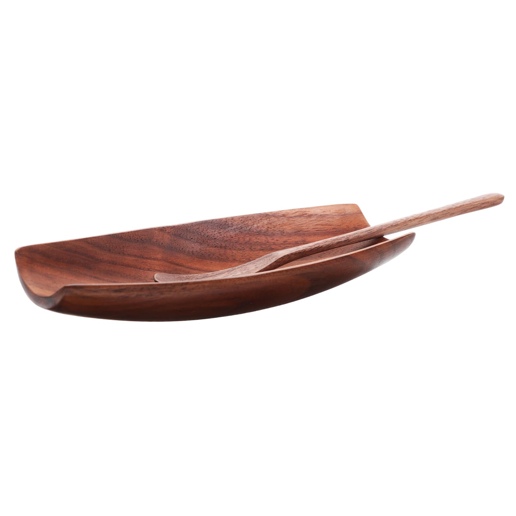 OHPHCALL 1 Set Elegant Tea Utensils Holder Walnut Tea Ceremony Tools Lightweight Portable with Design Housewarming Present