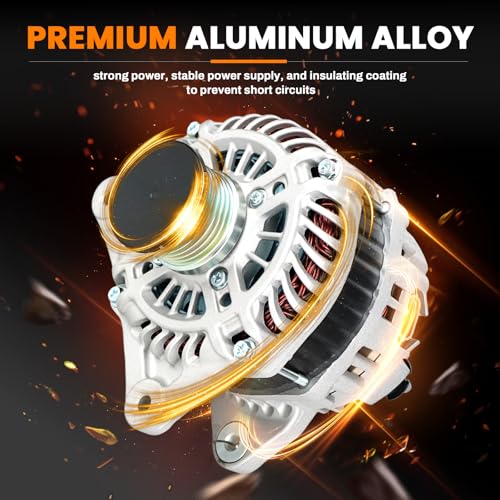 Image of 13258 Alternator Compatible with Nissan Juke 2011-2017 1.6L, Sentra 2017-2019 1.6L, 12V 110Amp CW 6-Groove Pulley Replace 13258N, 23100-1KM1A, 23100-1KM1M, A2TJ1381, A2TJ2081