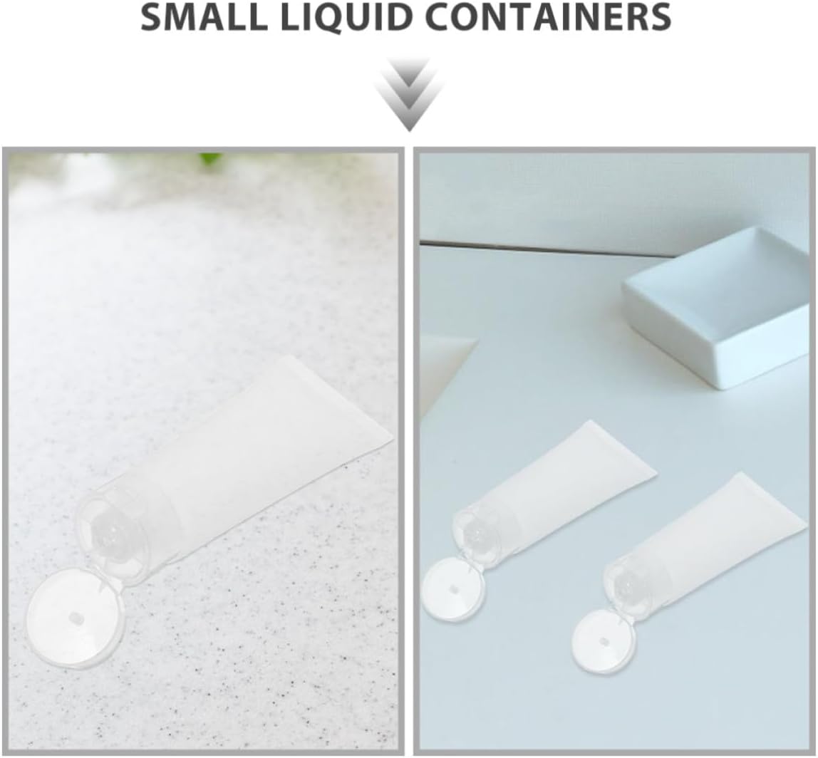 Tubes with Plastic Refillable Size 50pcs Squeeze 50ml Flip Cap Travel