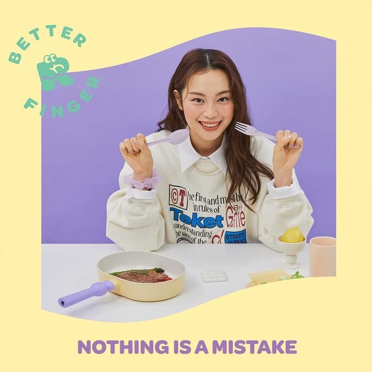 Miniatura 8 de Neoflam Better Finger Kitchen - Sartén ovalada antiadherente de 10 pulgadas con asa, sartén antiadherente de revestimiento de cerámica de cocción