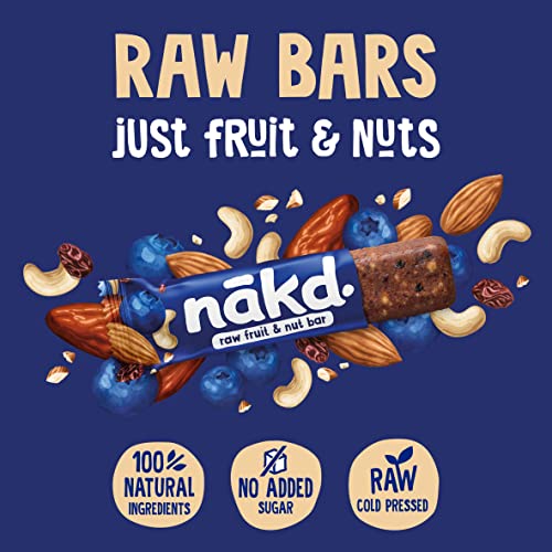 Nakd Blueberry Muffin Natural Fruit & Nut Bars - Vegan - Healthy Snack - Gluten Free - 35g x 18 bars - Image 4