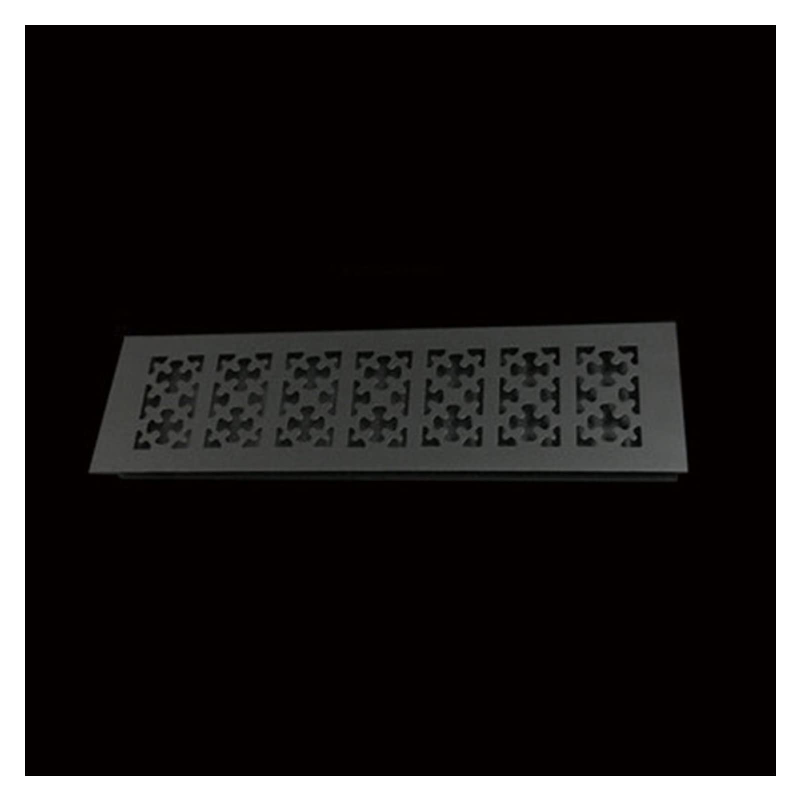Couvercle de Grille d'aération W80mm Flocon de Neige Nid d'abeille Rectangulaire Or Argent Noir Aluminium Trou de Ventilation Grille Couverture Meubles Meuble à Chaussures (Silver B, Product Size :