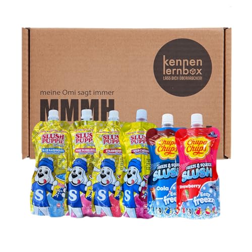 Kennenlernbox 6er Slush Box | 4 x Slush Puppies und 2 x Chupa Chups Slush | 6 verschiedene Sorten