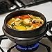 Crazy Korean Cooking Korean Stone Bowl (Dolsot), Sizzling Hot Pot for Bibimbap and Soup - Premium Ceramic (Medium - No Lid)