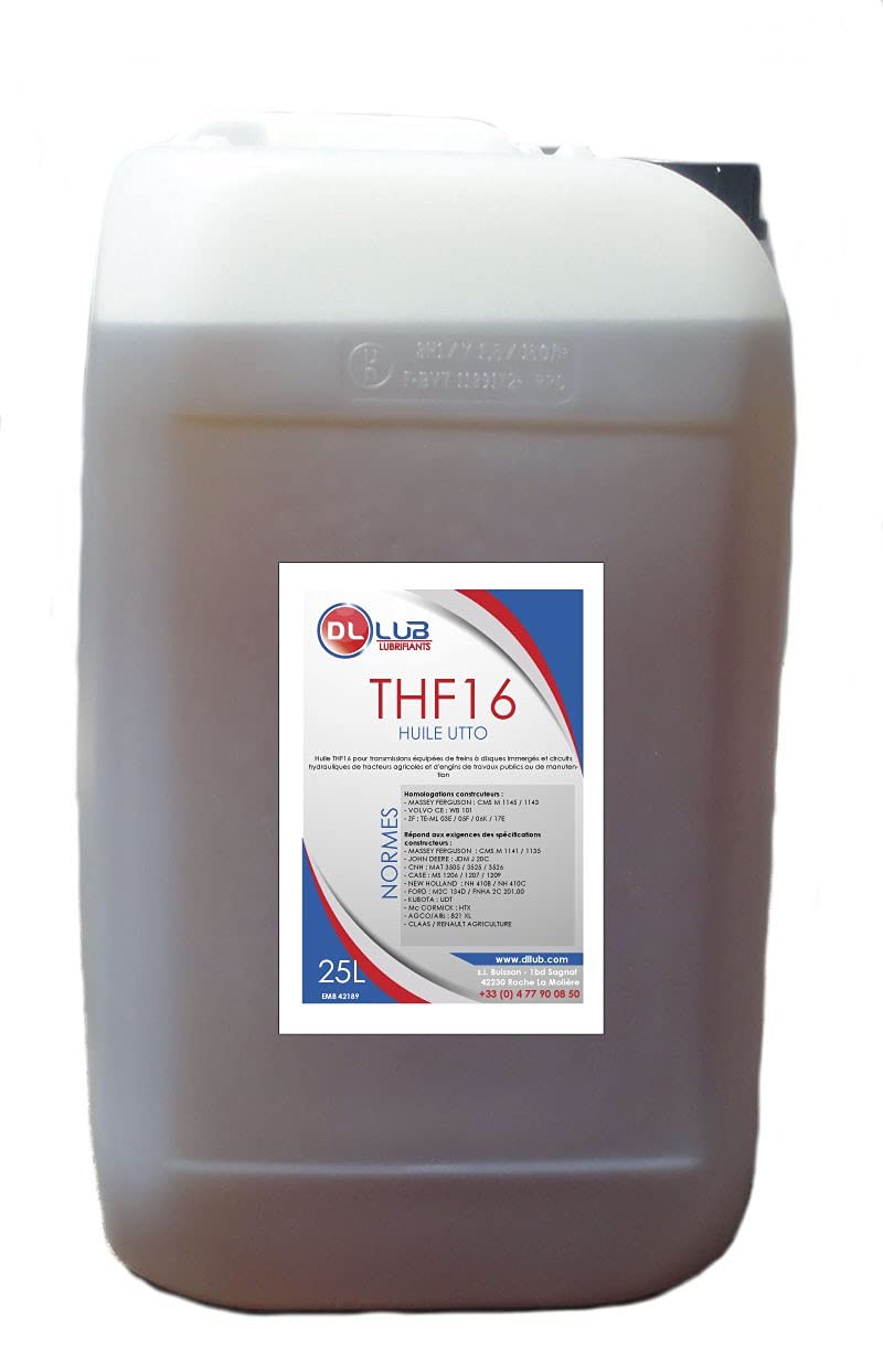 DLLUB - Huile pour transmission hydraulique et frein THF16-25 litres