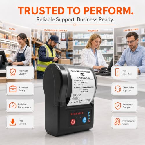 Image of Thermal Label Printer for Business Office Home | Inkless Thermal | Mobile, Desktop Compatible (TagLite)