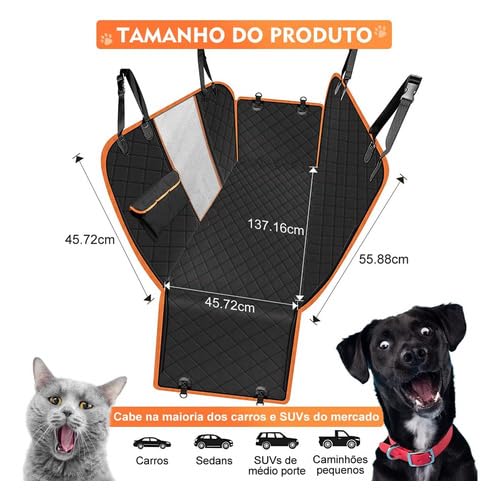 Capa Impermeável para Proteção Completa dos Bancos do Carro – Ideal para Pets, Resistente a Águas e