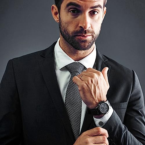 image for LOYALLOOK Initial Black Cufflinks for Men Black Cuff Links Personalize