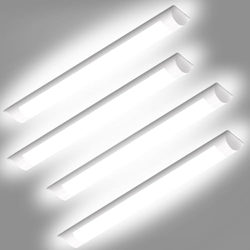 DAKASON Lámpara de techo LED de 2 pies para montaje empotrado en garaje, 18 W, 2160 lm, iluminación LED para armario, montaje en superficie, 345000