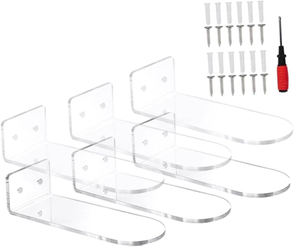 Happyyami 6Pcs Floating Shoe Display Shelves Wall-Mounted Floating Shoe Holder for Sneakers Modern Design for Entryway and Bedroom