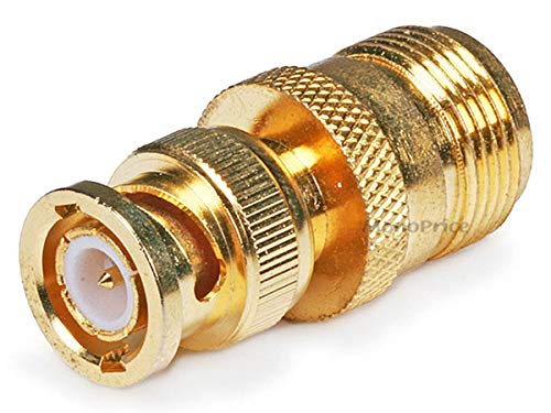 Adaptador BNC Macho a N Hembra con baño de oro miniatura 2