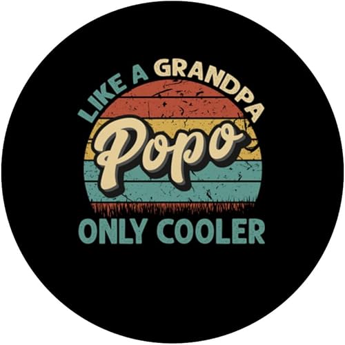 Miniatura 3 de Popo Like A Grandpa Only Cooler Vintage Dad Fathers Day PopSockets Swappable PopGrip