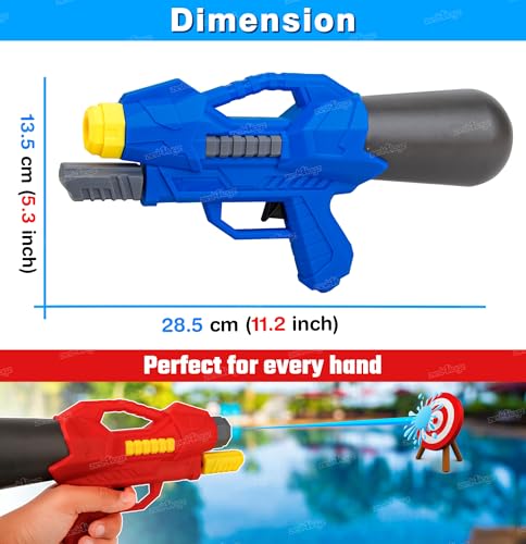 Image of Zest 4 Toyz Holi Pichkari Water Gun for Kids High Pressure Pump Action Water Gun with Holi Combo 100 Balloons and 1 Pkt Holi Color for Holi Summer Outdoor Fun for Boys and Girls- Assorted
