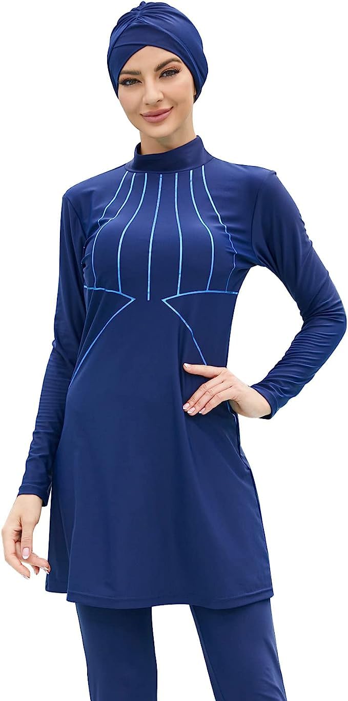 BlueSnow Swimming Burkini for Women Muslim Full Coverage Costume Modest Swimwear