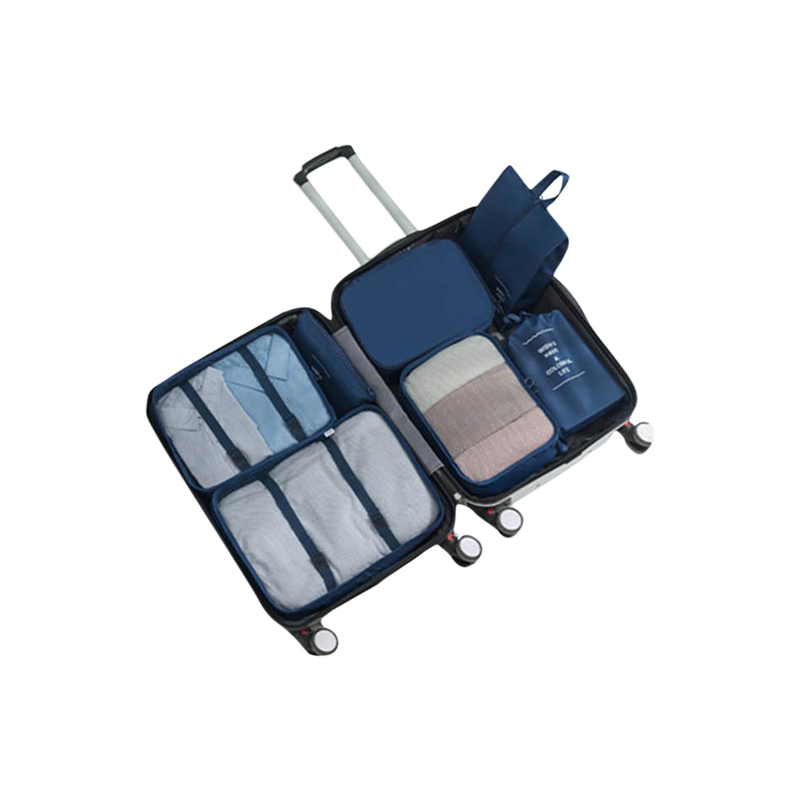 Ripley - SET DE 8 CUBOS DE EQUIPAJE PARA VIAJES, ORGANIZADOR DE MALETA RESISTENTE CON BOLSA DE Aseo Personal Pmp20000683070